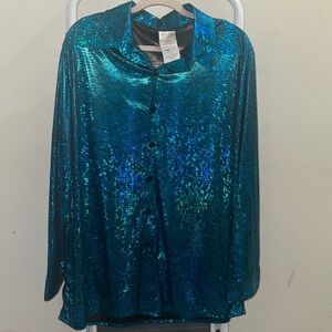 Shimmering Shiny Vintage Top